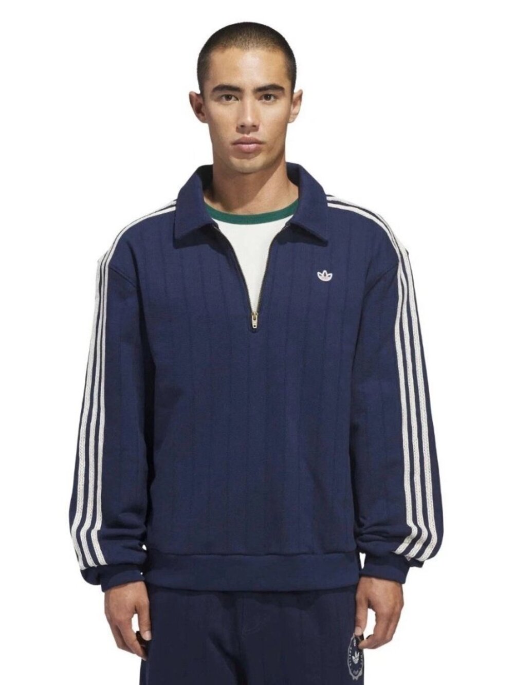 Adidas & Clot Edison Chen Crew Quater/Zip Sweatshirt Size XXL 2XL JM7097 - Picture 3 of 7